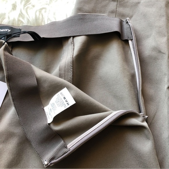 Theory Women's Skinny Legging Pants Dark Mushroom Size 10 - Picture 4 of 8